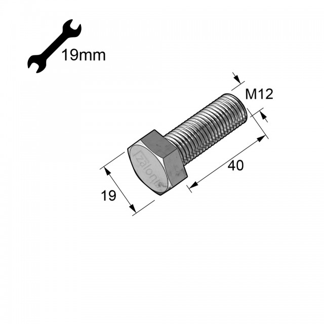 ΕΞΑΓΩΝΗ ΧΑΛΥΒΔΙΝΗ ΒΙΔΑ M12x40